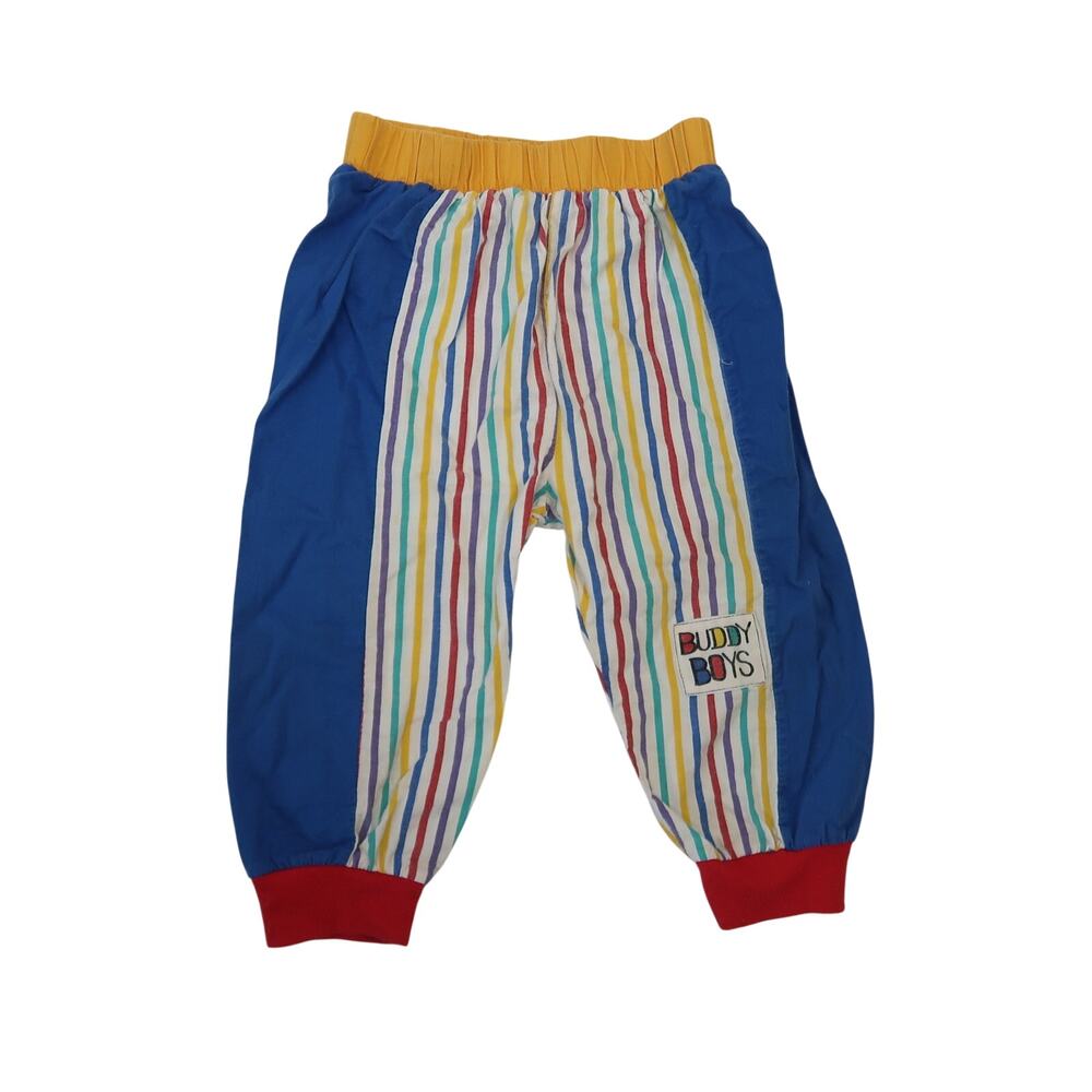 Vintage 90s Buddy Body Blue Multi Stripe Pants 18 Months Toddler Boy
